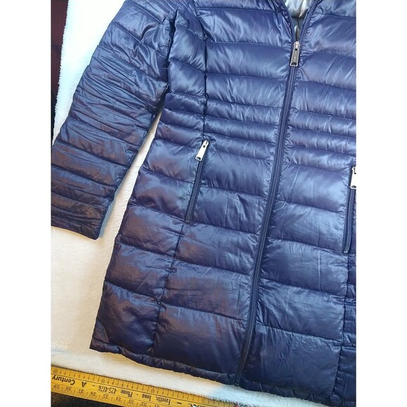 Andrew Marc Premium Down Puffer Jacket Womens Medium Lightweight Packable Purple - Picture 4 of 10